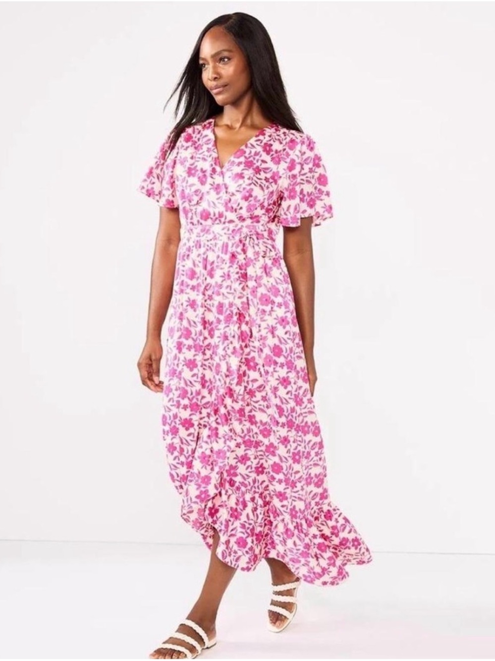 Draper James RSVP Pink Floral Back to School Maxi Dress Womens Size XL